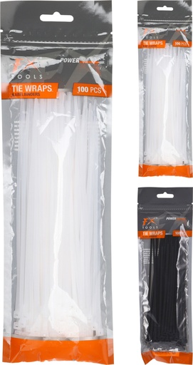 ATTACHE-TOUT 100PCES 200MM 2AS