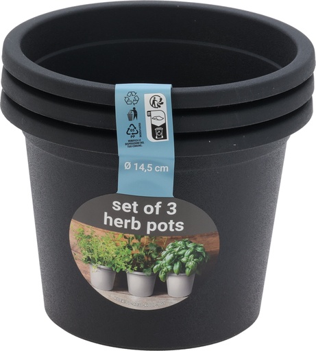 POT FLEURS ROND D15CM SET/3