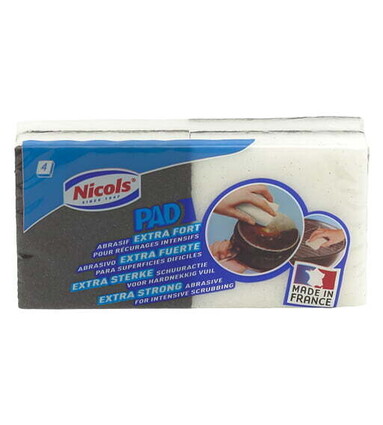 NICOLS ÉPONGE À RÉCURER PAD 4PCS ORIGINAL