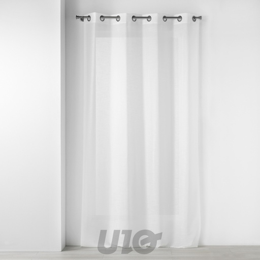 PANNEAU A OEILLETS 140 x 240 CM LUMINETTE UNIE LUMINEA BLANC