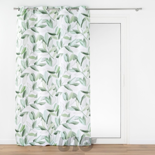 RIDEAU A OEILLETS 140 x 260 CM POLYESTER IMPRIME ELEONORE