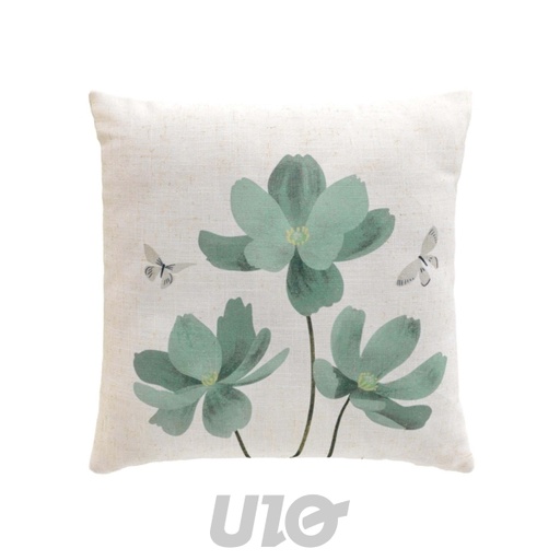 COUSSIN DEHOUSSABLE COMPRESSE 45 x 45 CM POLYESTER/LIN IMP. PALMIFLORE DES PLACE
