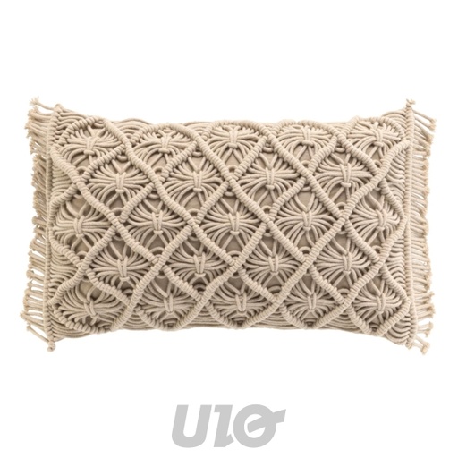 COUSSIN DEHOUS. COMPR. FRANGES 30 x 50 CM COTON MACRAME INDY