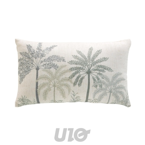 COUSSIN DEHOUSSABLE COMPRESSE 30 x 50 CM POLYESTER/LIN IMP PALMEA VERT DES PLACE