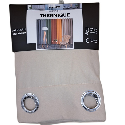 RIDEAU ISOLANT THERMIQUE 140x240CM - GALET