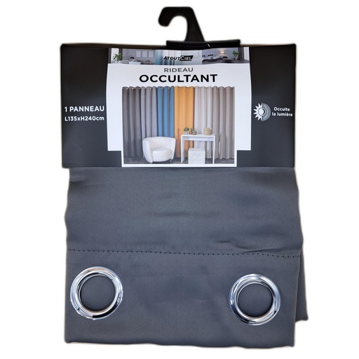 RIDEAU OCCULTANT 135x240CM - ANTHRACITE