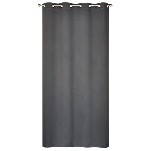 Rideau Occultant Uni à Œillets Prêt à poser Gris Anthracite 135x240CM