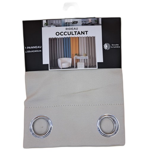 RIDEAU OCCULTANT 135x240CM - GALET