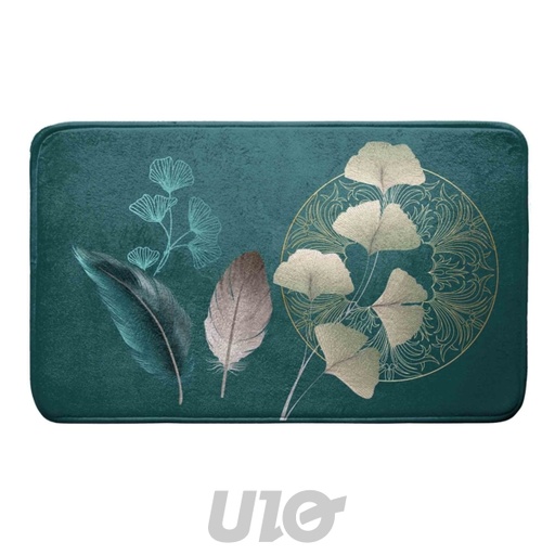 TAPIS DE BAIN 45 x 75 CM MICROFIBRE IMPRIMEE GINKOBLUE DES. PLACE