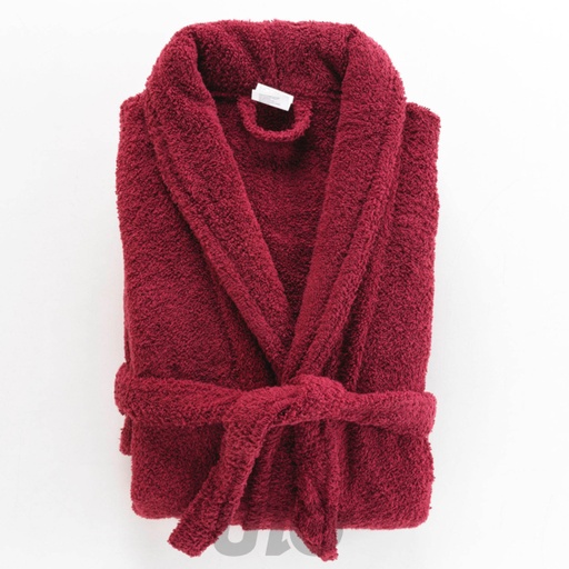 PEIGNOIR COL CHALE TAILLE UNIQUE EPONGE UNIE TENDRESSE RUBIS