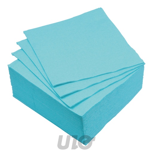 SET DE 40 SERVIETTES MICROGAUFREES VITAMINE 2 PLIS2 PLIS 38*38CM BLEU
