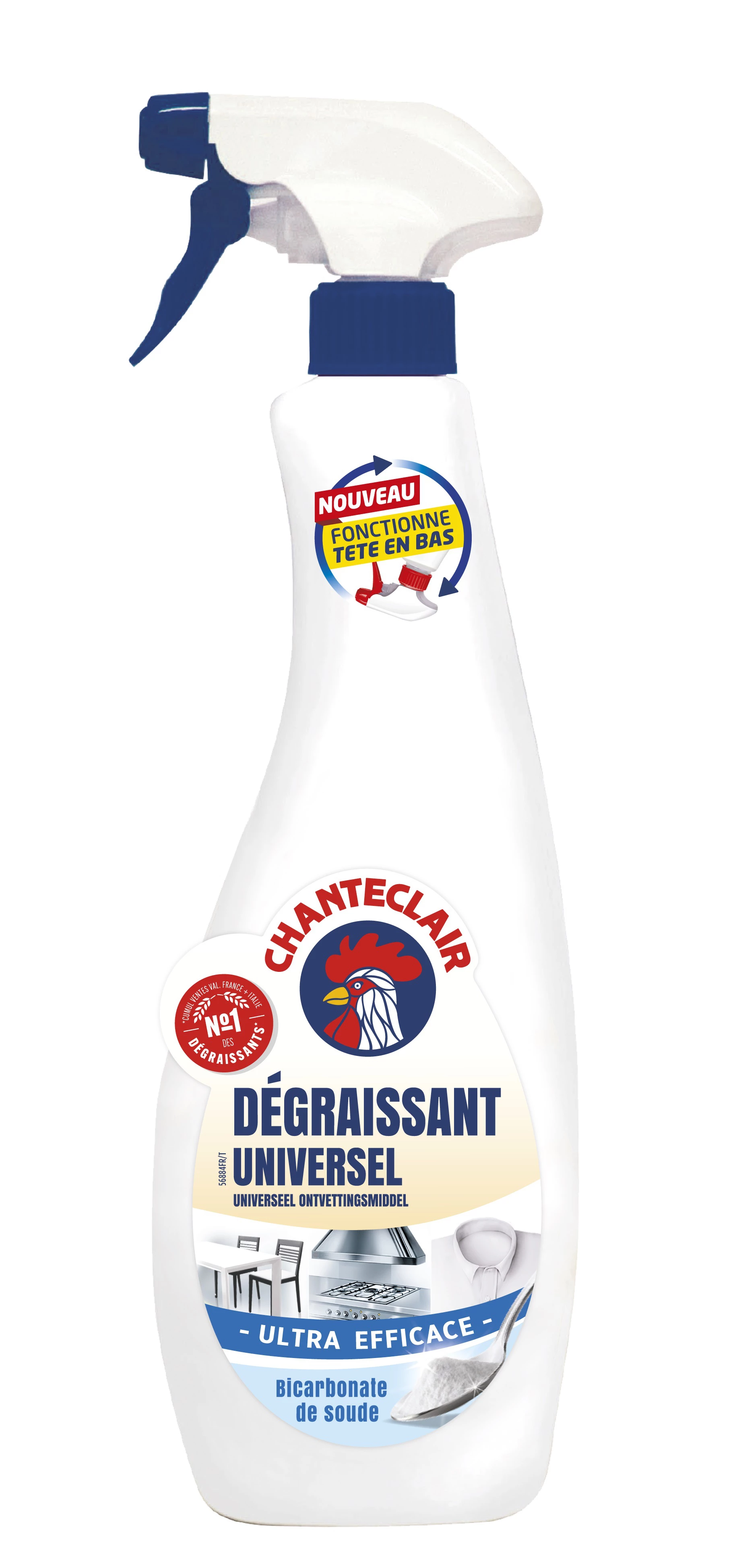 Chante Clair Spray 600ml Degraissant Bicarbonate Nl.Fr.De.