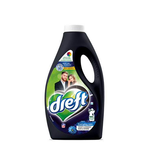 Dreft Lessive Noir & Sombre 32 Lavages 1,6L Protection Couleurs