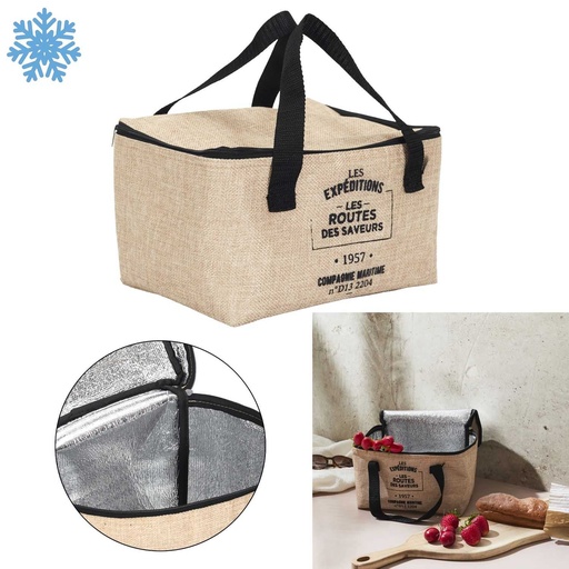 LUNCH BAG FRAICHEUR EFFET JUTE 8L