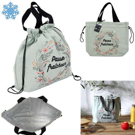 LUNCH BAG SAC FRAICHEUR EN TISSU 8L 
