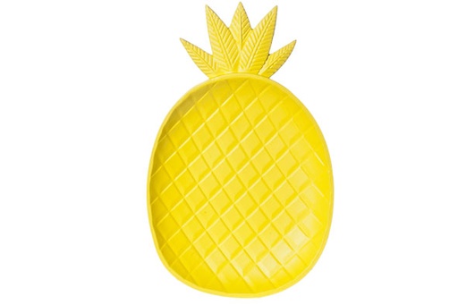 ANANAS PLATEAU JAUNE BOIS 19X30XH3CM