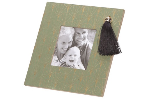 CADRE À PHOTO PALM VERT FONCÉ 19X19XH,8 BOIS