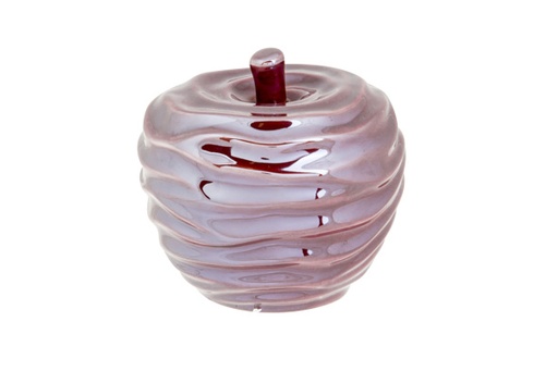 POMME VERANO CURLS ROUGE FONCE 7,2X7,2XH 7,4CM CÉRAMIQUE