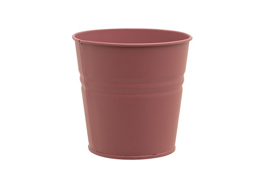 CACHE-POT URBAN ROSE 16X11,5XH14CM ROND CONIQUE METAL