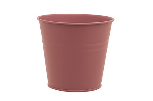 CACHE-POT URBAN ROSE 18X14XH16CM ROND CONIQUE METAL