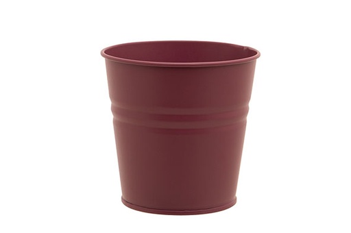 CACHE-POT URBAN FRAMBOISE 16X11,5XH14CM ROND CONIQUE METAL
