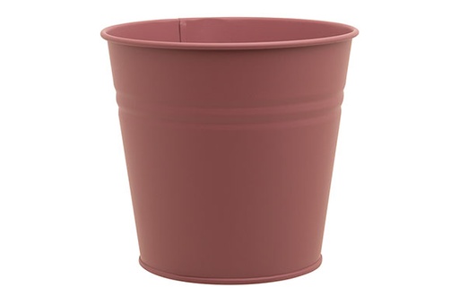 CACHE-POT URBAN ROSE 14X10XH12CM ROND CONIQUE METAL