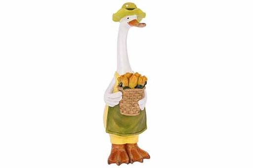 CANARD HAT VERT 12X17XH40CM RÉSINE