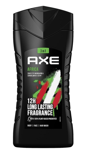 AXE GEL DOUCHE 250ML AFRICA 3 EN1