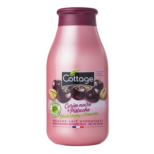 COTTAGE LAIT DOUCHE 250ML CERISE NOIRE & PISTACHE