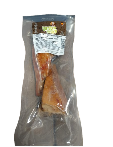2 x DEMI-OS DE JAMBON SERRANO 370GR  13X9X30CM