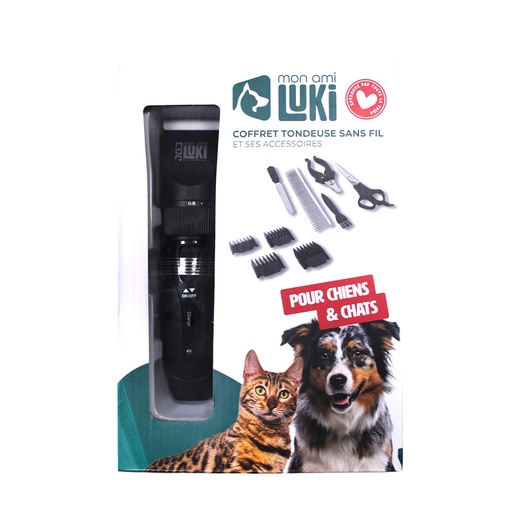 COFFRET TONDEUSE ET SOIN ENTRETIEN DU POIL 11 PIECES 