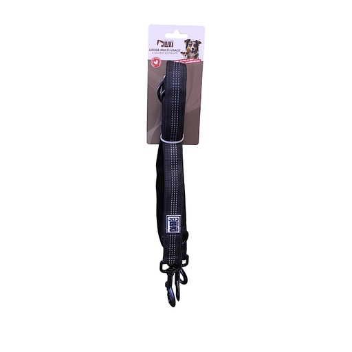 LAISSE EXTENSIBLE REFLECHISSANTE NOIRE- 2.5CMx180CM
