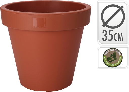 POT DE FLEURS DIAMÈTRE 35CM TERRACOTA