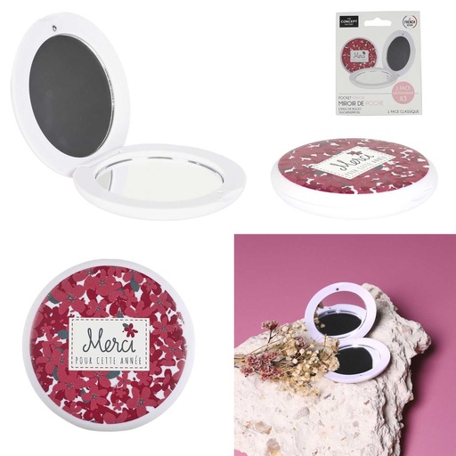 MIROIR DE POCHE MERCI POUR CETTE ANNEE