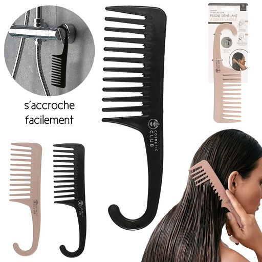 PEIGNE DEMELANT DOUCHE A DENTS LARGES