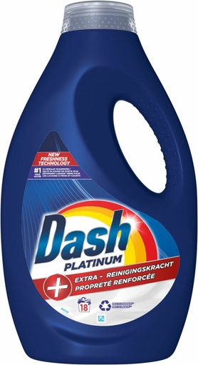 Dash Platinum Lessive Liquide Propreté Renforcée 18 Lavages 810ml