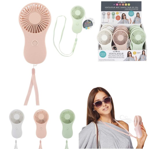 VENTILATEUR À PILES AVEC DRAGONNE