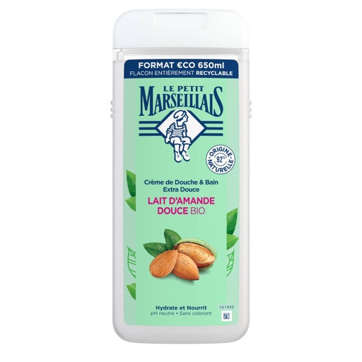LE PETIT MARSEILLAIS - 400ML - GEL DOUCHE - LAIT D'AMANDE 