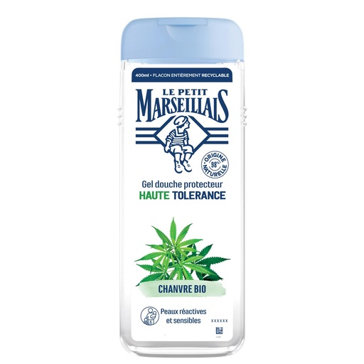 LE PETIT MARSEILLAIS GEL DOUCHE HAUTE TOLERANCE 400ML CHANVRE BIO
