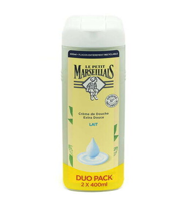 LE PETIT MARSEILLAIS LAIT DOUCHE 2X400ML HYDRATE ET NOURRIT - DUO PACK