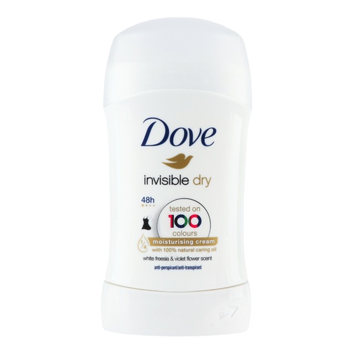 DOVE DEO STICK 40ML INVISIBLE DRY
