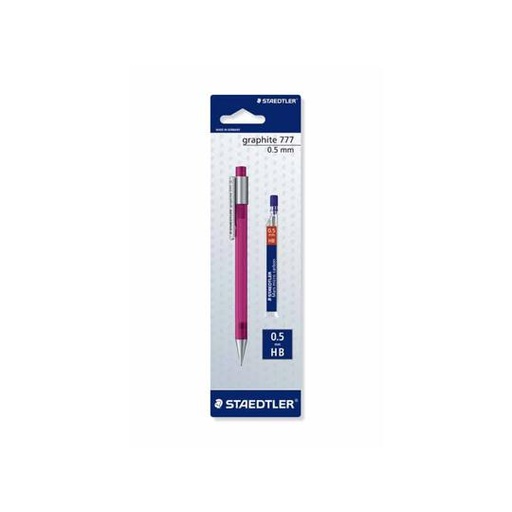 Staedtler Porte-mine Graphite 777 0.5 mm HB Rose avec 12 mines