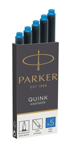 CARTOUCHE PARKER BLEU BOITE DE 5