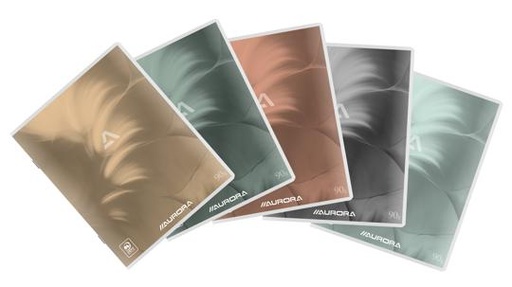 CAHIER AURORA MANO 90GR - A5 - 36 FEUILLES - QUADRILLÉ 5MM