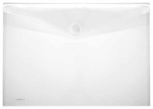 FOLDERSYS ENVELOPPE VELCRO A4 TRANSPARENT