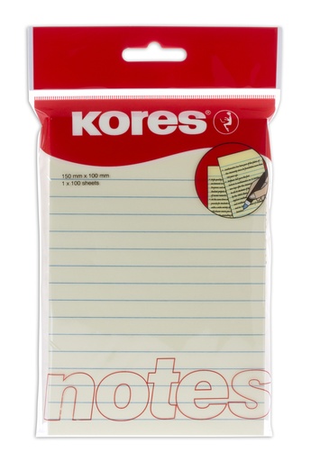 KORES NOTES JAUNES LIGNÉES