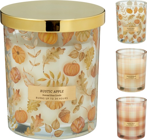 BOUGIE PARFUMÉE 10X8CM -  DISPONIBLES EN 3 DESIGN