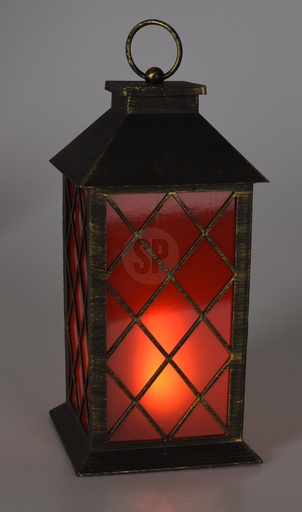 LANTERNE À LED - NOIR - 28CM - SUR PILES