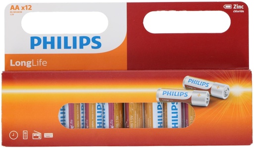 12 PILES AA/R6 - PHILIPS