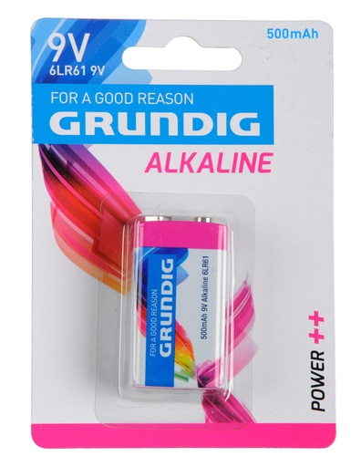 1 PILE DE 9V ALKALINE 500mah - GRUNDIG